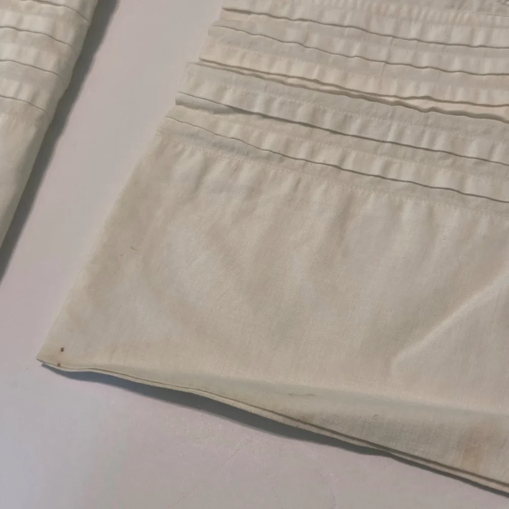 Small Pillow Shams Unfinished White Fair Eyelet Pintuck DIY Project Cottagecore